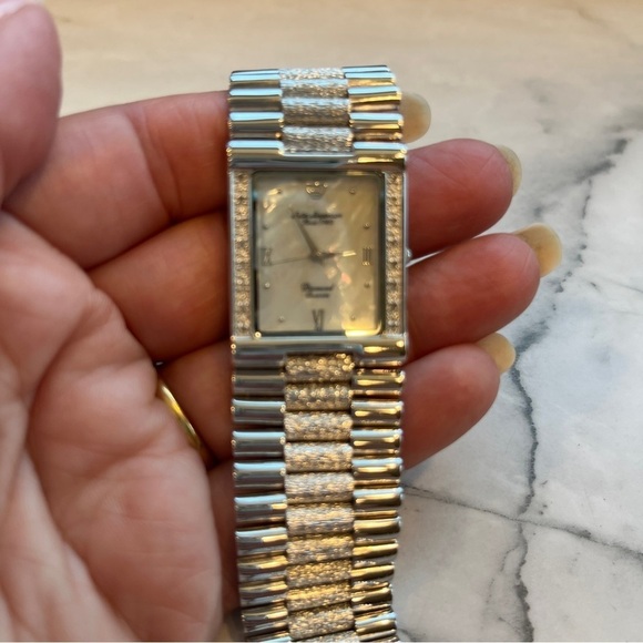 JULES JURGENSEN Womens Mother of Pearl Square Face Stainless Steel Watch NF7884W main image 6
